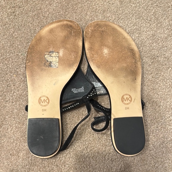 Michael Kors Elegant Black Sandals with Rhinestone Detailing - Picture 3 of 3